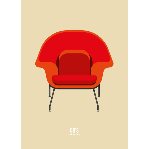 FAUTEUIL 1 ROUGE