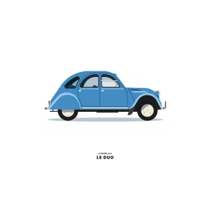 VOITURE CITROEN 2CV BLEUE
