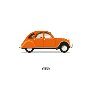 VOITURE CITROEN 2CV ORANGE