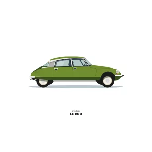 VOITURE CITROEN DS VERTE