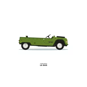 VOITURE CITROEN MEHARI VERTE