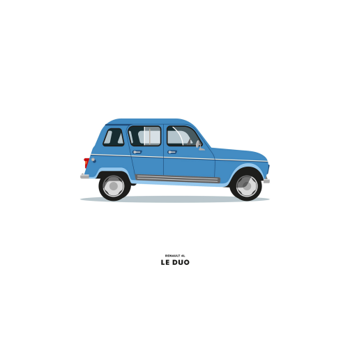 VOITURE RENAULT 4L BLEUE