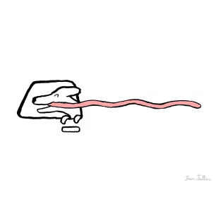DOG WITH SAUSAGE